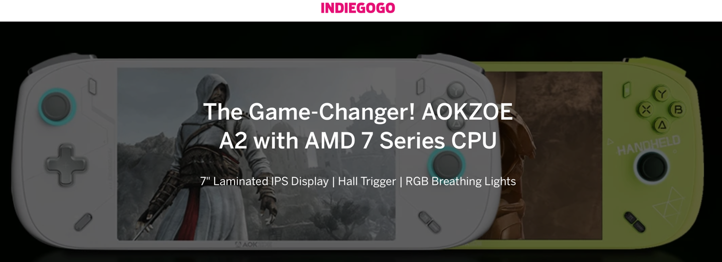 《AOKZOE A2》掌机即将众筹：预计搭载 R7 7840U