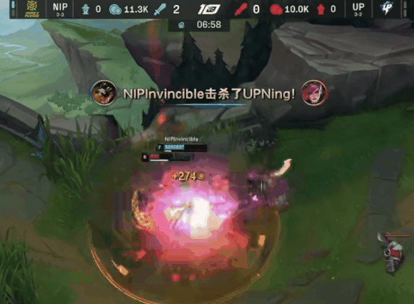 《英雄联盟》2023 LPL夏季赛赛报：Invincible无敌鳄鱼1打2豪取双杀 NIP碾压UP将其横扫